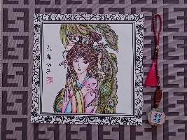 全新原创彩铅手绘作品(孔雀仙子)转卖